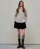 Slow Lolly Velvet Banding Frill Skirt_2 Colors
