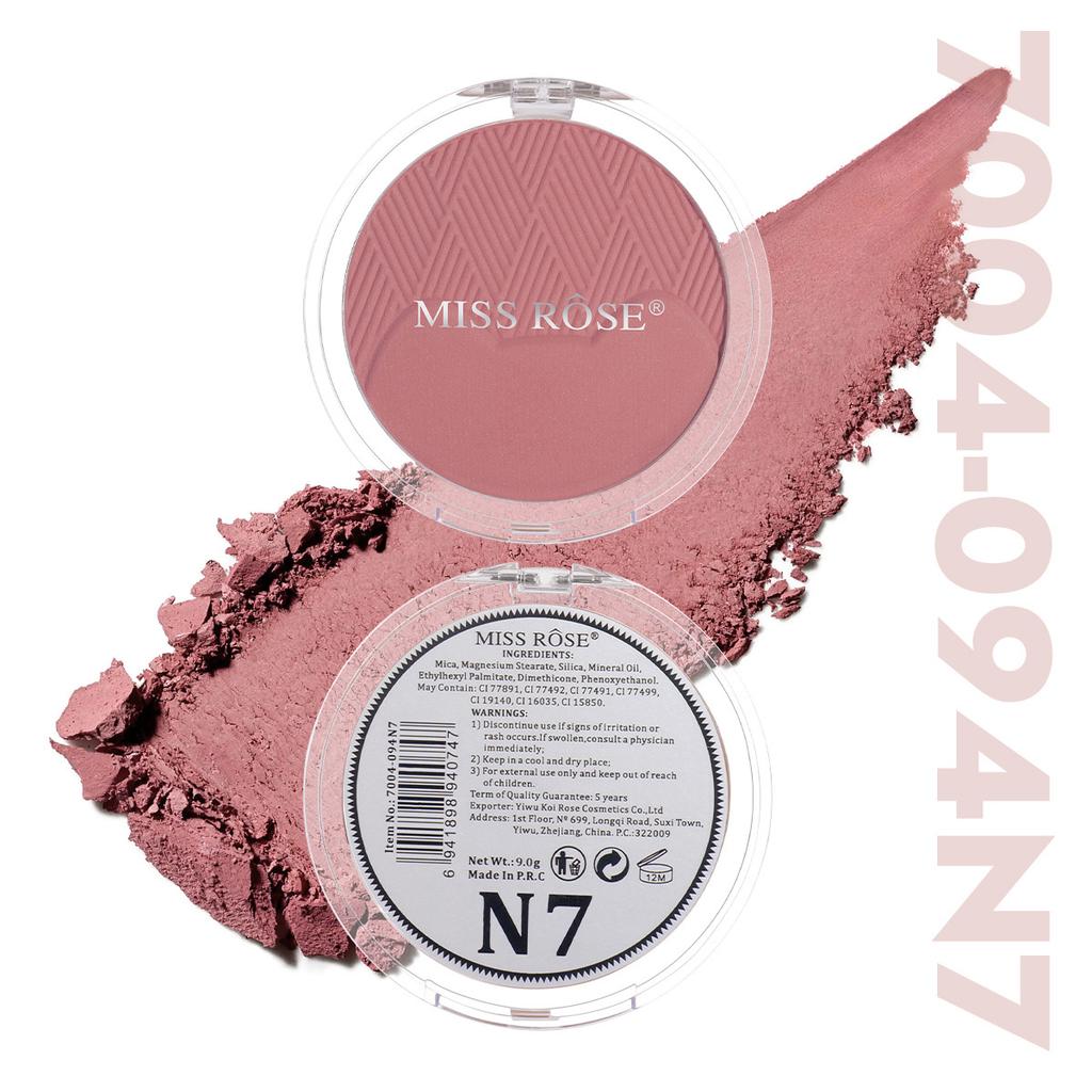 MISS ROSE Round Texture Blush Palette Waterproof Non Smudge Natural