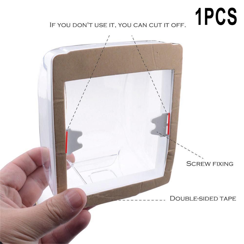1 szt. Wodoodporna Puszka Pokrywa na Przełącznik Gniazdko Ścienne Dzwonek Pokrywa z Klapką