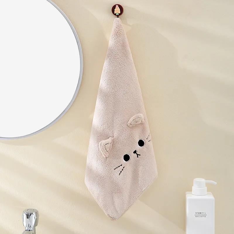 Cute Microfiber Hair Towel Wrap Ultra Soft Hair Wrap Towels for Women Absorbent Fast Drying Hair Turban  Cartoon Cat 35x75cm