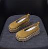 Female Big Head Ugly Cute Casual Fashion Versatile Round Head Thick Sole One Pedal Dad Shoes Woman