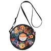 Women'S Personalized Vinyl Record Cosmetic Bag Shoulder Bag Backpack Storage Bag Polyester Travel Storage Bag