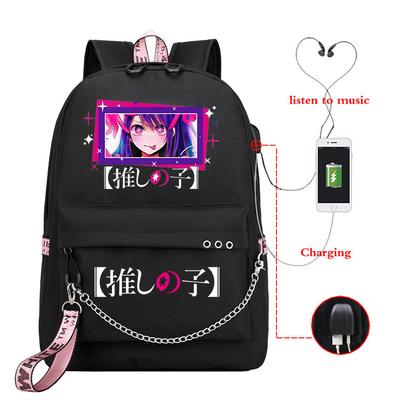Animation, Children I Push, School Bags, Youth Usb Backpacks, Large-Capacity Travel Bags, Computer Bags
