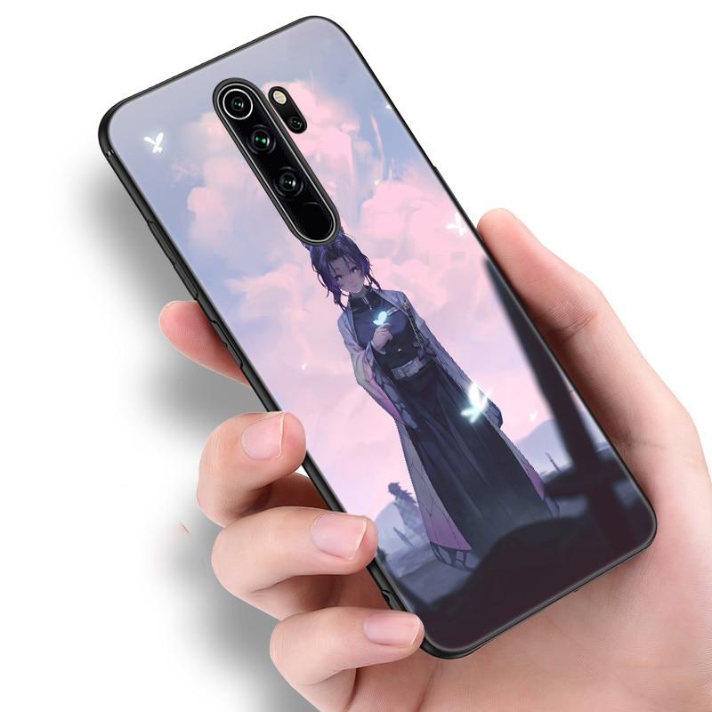 Anime Demon Slayer Kanao Shinobu Sama Silicone Phone Case For Xiaomi Redmi Note 11 10 9 8 Pro 11T 10T 10S 9S 8T 9 9A 9C 9T Black