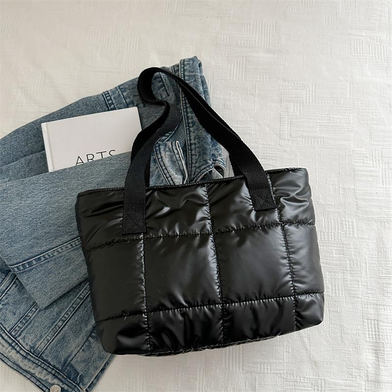 2025 New Fashion Bag Women's Bag Messenger Bag Korean Version Space Cotton Bag Shoulder Bag Handbag Large Capacity Trendy Bag