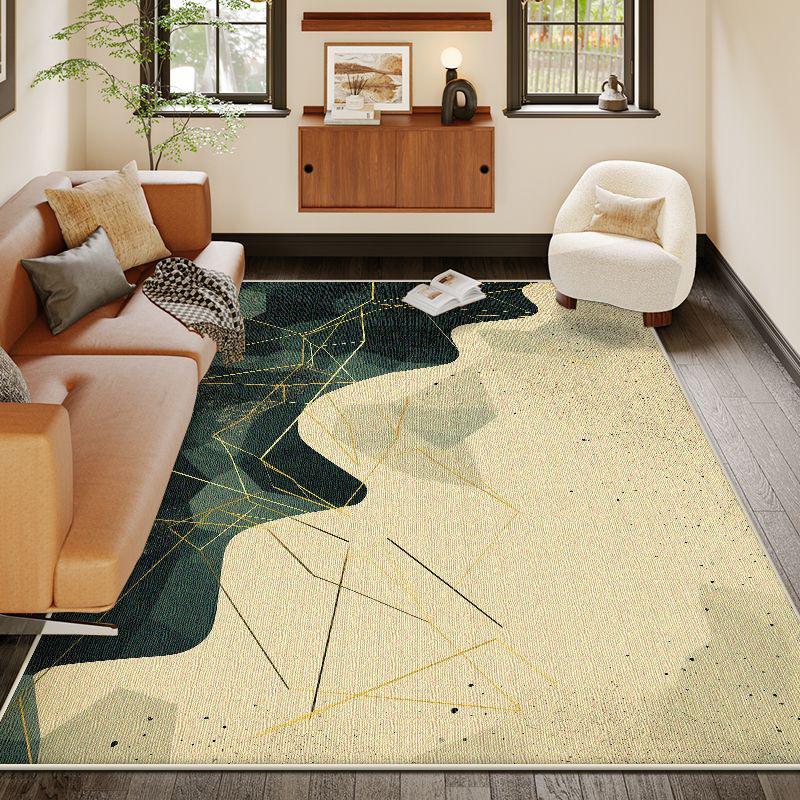 Modern Abstract Room Decoration Aesthetic Non-slip Bedroom Carpet Soft Foldable Large Living Room Rug Sofa Table Mat Washable