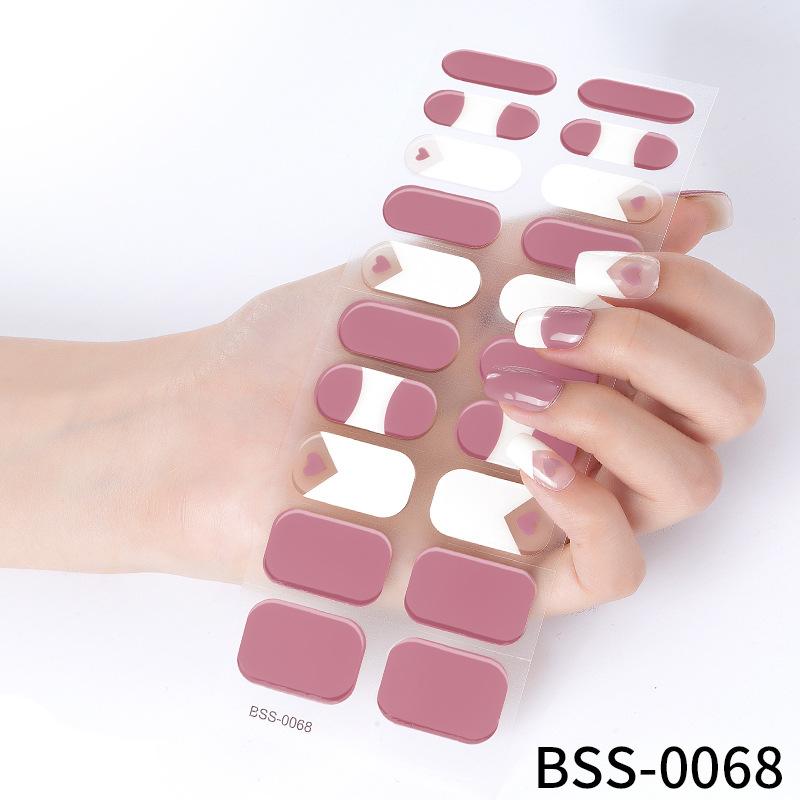 20 prstové samolepky na gelové nehty 3D polovytvrzené samolepky na nehty samolepky na nehty