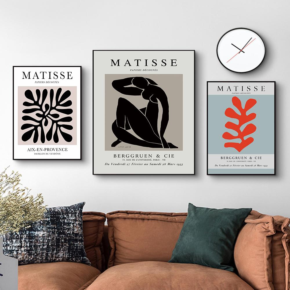 Simple Bohemian Abstract Painting Wall Canvas Print Art Poster Minimalist Black Line Picture for Living Room Home Decor Cuadros