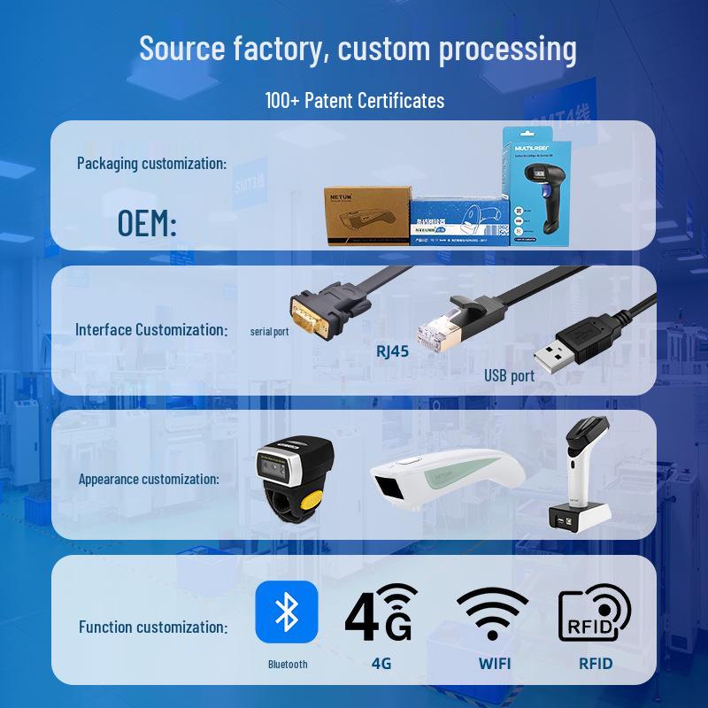 Bluetooth QR Scanner Stand for Supermarkets
