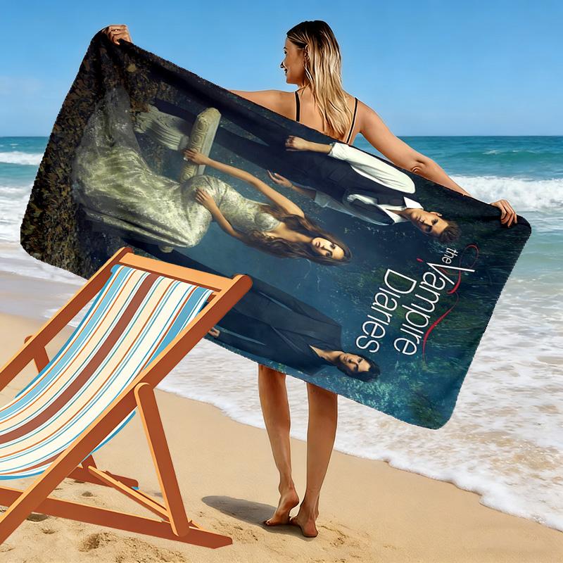 Mystic Falls Geheimnisse enthüllt Strandtuch weich Outdoor-Camping Saugfähiges Badetuch schwimmen Meeresufer Strandtuch Reise- und Urlaubs-Handtücher Komfort Strand