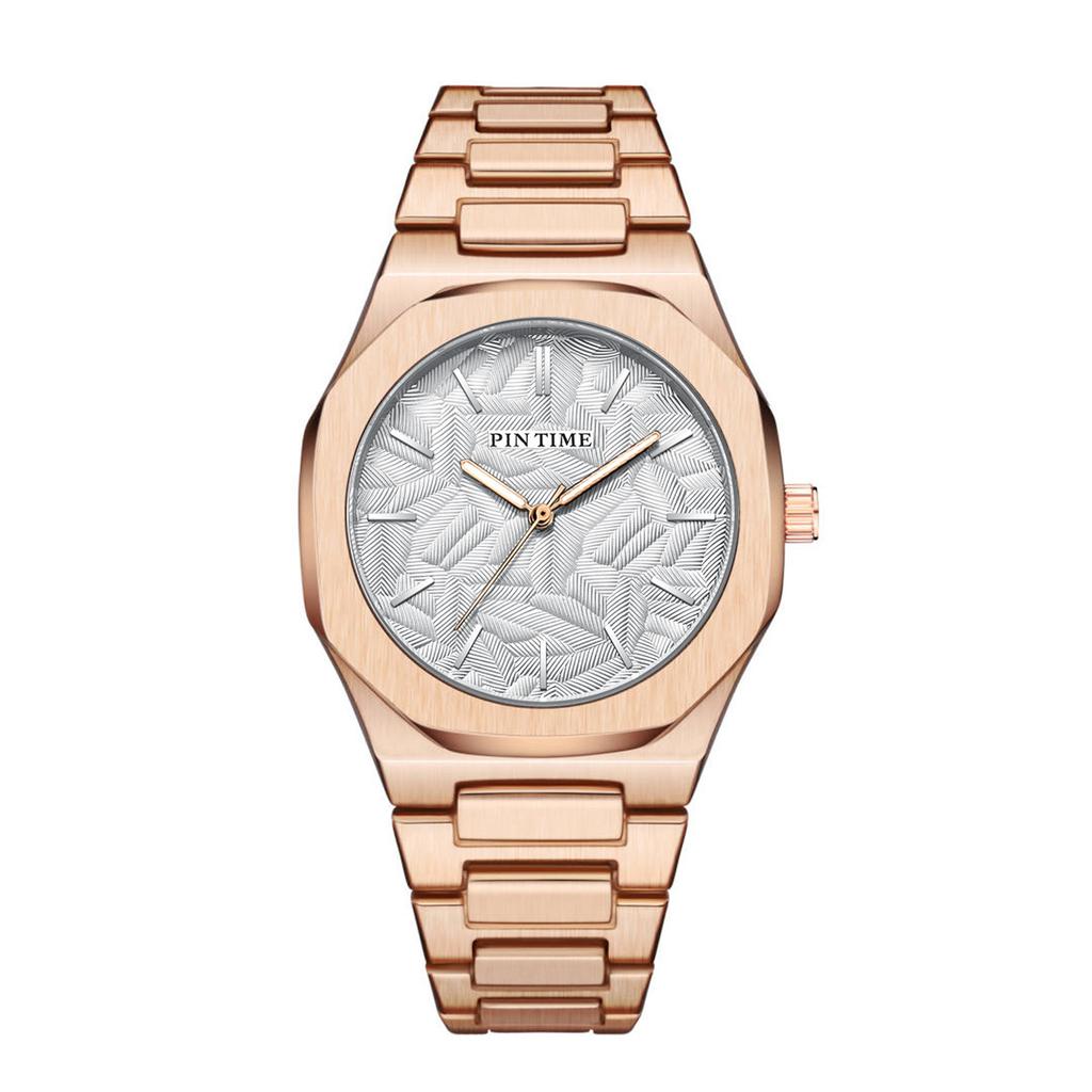 Trendy Fashionable and Versatile Stainless Steel Night Light Waterproof Men's Quartz Watch