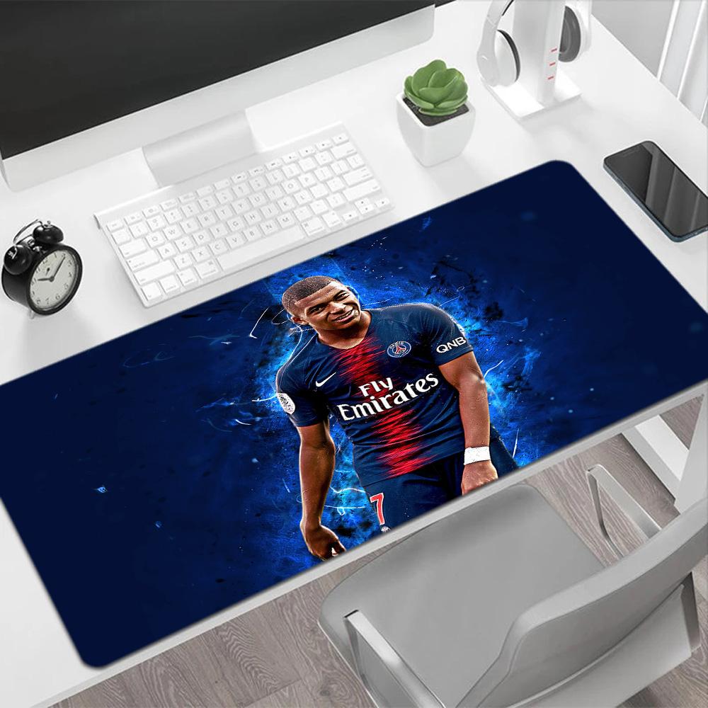 Mbappe Soccer Legend Gaming Mouse Pad Desk Mat Desktop Mouse Pad Non-Slip Rubber Bottom Computer Decor Item Office Use