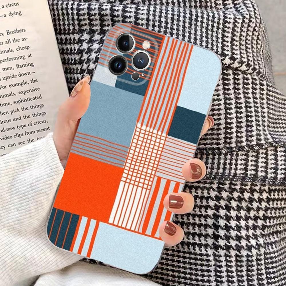 simple line design  Phone Case For iPhone 15 14 11 12 13 Mini Pro XS Max Cover 6 7 8 Plus X XR SE 2020 Funda Shell