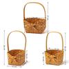 Willow Rattan Bride Flower Basket Picnic Container Hand-Woven Flower Arrangement Basket with Handle Picnic Weaving Basket