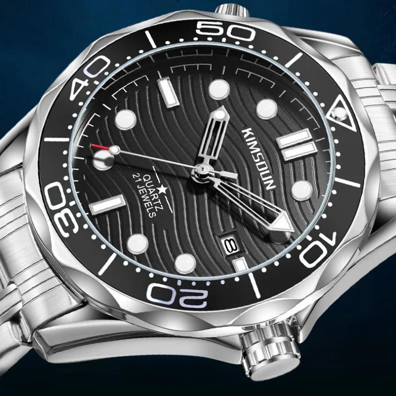 KIMSDUN Casual Fashion Quartz Men's Watch Date Waterproof Luminous Sports Business Men's Wrist Watch