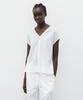 Deolum Drawstring Top_White