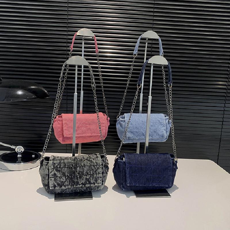 Kleine Umhängetaschen für Damen mit Denim-Kette, vielseitige Schultertasche, luxuriöse Mode-Taschen, hochwertige Taschen