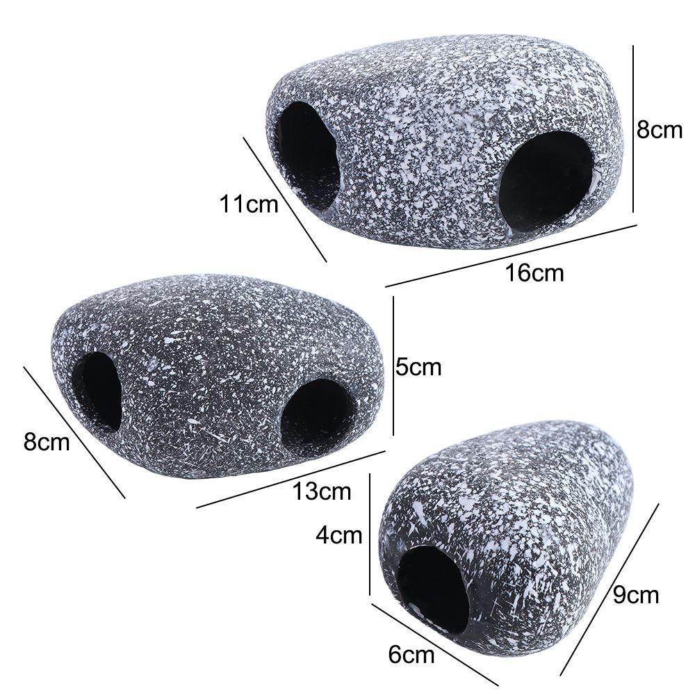 Eco-friendly Cichlid Stone Cave Ceramic Fish Rock House Fish Eluding House Shrimp Shelter