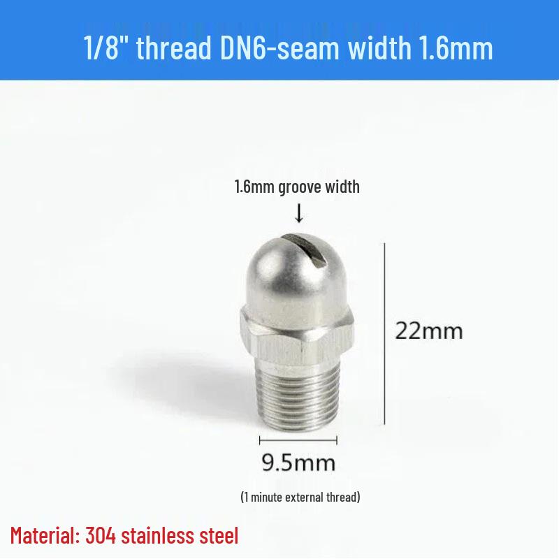 High-Pressure Stainless Steel Anti-Clogging Fan-Shaped Blow-Off Nozzle