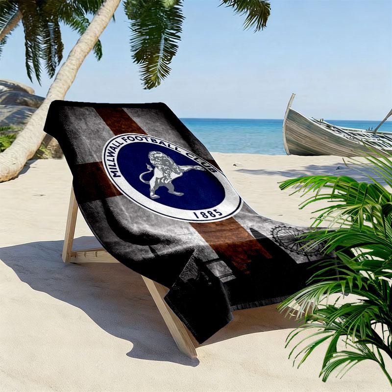 Millwall Football Club Beach Towel, Large Soft Quick Dry Towel for Beach Camping Swimming