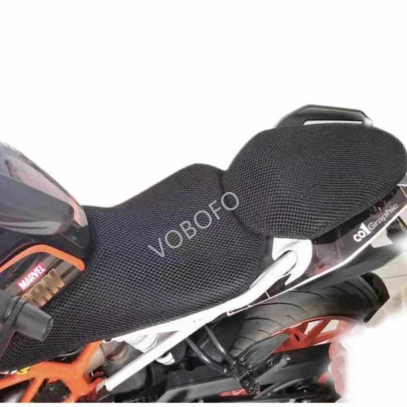 For KTM Duke390 DUKE390 DUKE 390 Seat Cover Anti-Slip 3D Mesh Fabric Breathable Motorbike Cushion Net Cover Moto Accessories