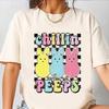 Chilling with My Peeps Shirt, Retro Easter Day T-shirt, Easter Aesthetic Tee