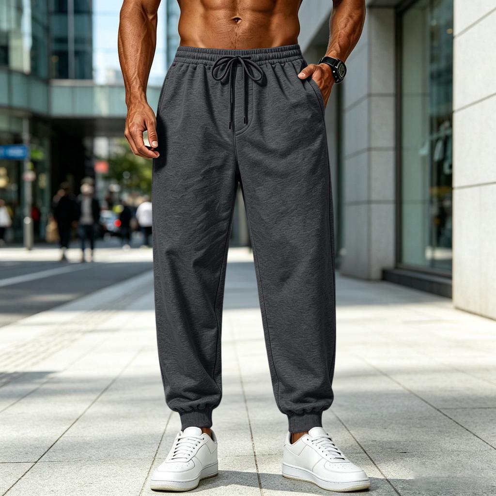 Men's Casual Drawstring Sweatpants for Jogging and Lounging