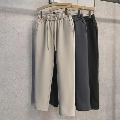Herren Frühling/Sommer Slim Fit Neun-Punkt-Anzughose mit elastischer Taille - Koreanischer Stil