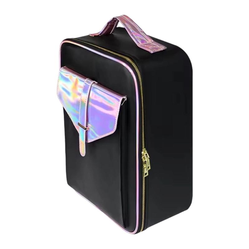 Large Capacity PU Leather Hairdressing Tool Organizer Carry Case for Salon Essentials and Travel Use