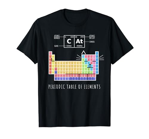 Chemistry Cat Periodic Table of Elements T-shirt