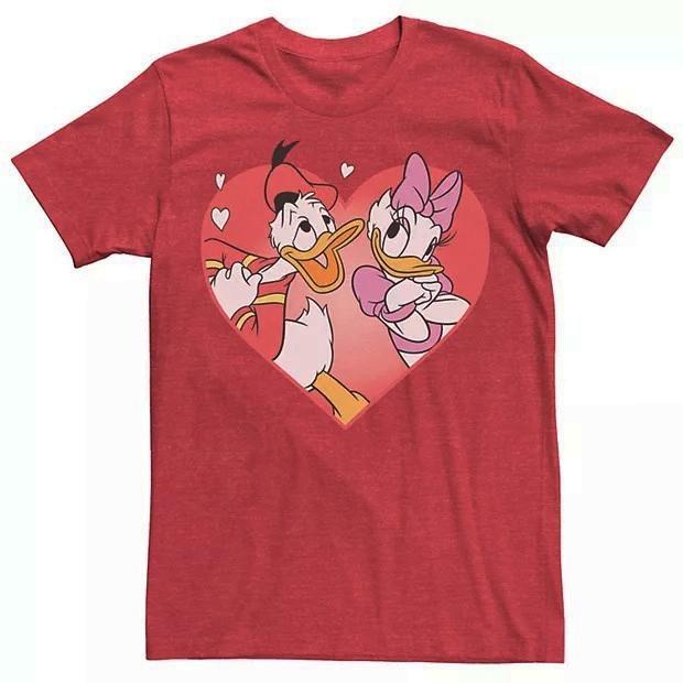 Donald Duck Daisy Duck valentine Cartoon Retro Unisex T-shirt S-5XL Unisex T-Shirt XXXL