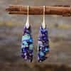 High-quality Bohemian Wind Knife-shaped Natural Stone Earrings, Earrings, Light Luxury Fashion Jewelry.
