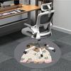 1pc Floral Hearts Dachshund Office Round Area Rug, Under Office Chairs Bedroom Living Room Home Decor, Room Deco