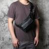 NZPJ Herren Echtleder Bauchtasche Erste Schicht Leder Lässige Brusttasche Weiches Leder Ein-Schulter Crossbody Tasche Mann Gürteltasche