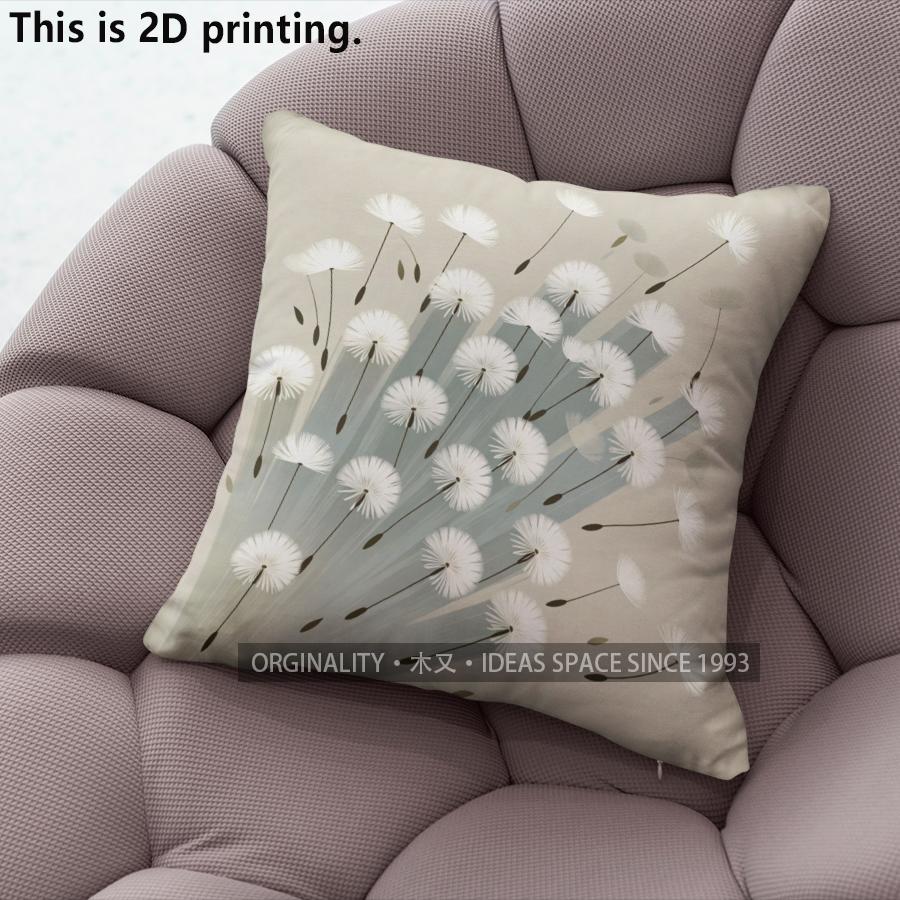 Dandelion Print Throw Pillow Covers Pattern Cushion Cover Suitable For Sofa Bedroom Car Pillow Cover