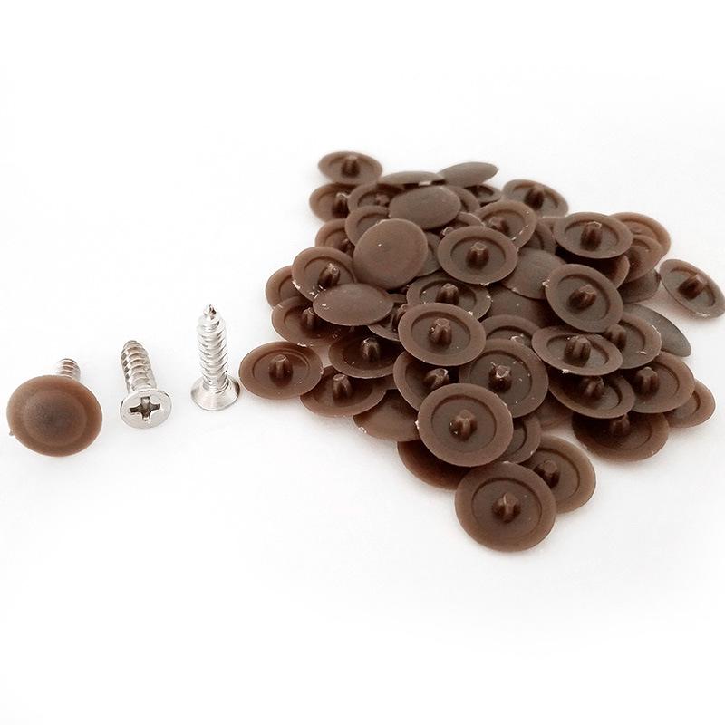 Decorative Plastic Screw Caps for Furniture and Wardrobes - Three-in-One Design