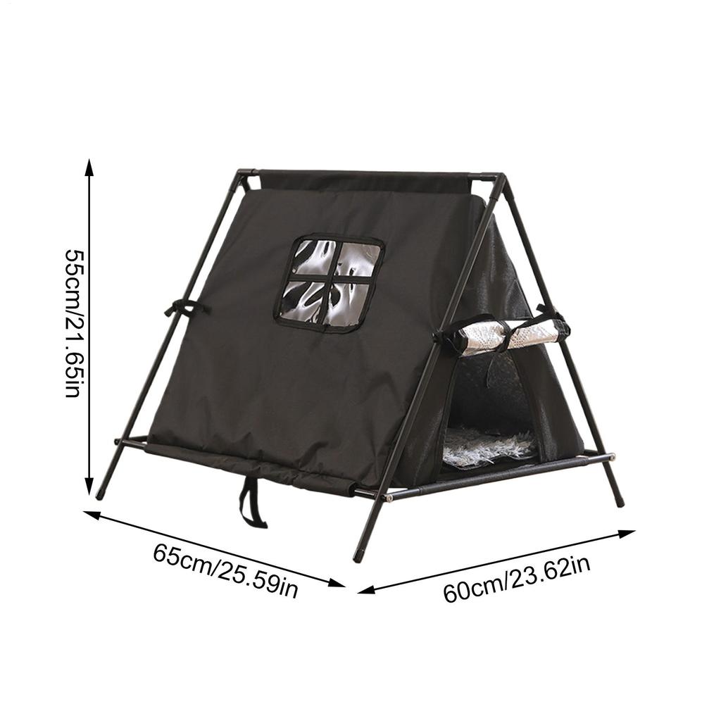 Outdoor Cat House Insulated Waterproof Triangular Outdoor Kitten Pet House For Patio Balcony Backyard Garden Park Residential