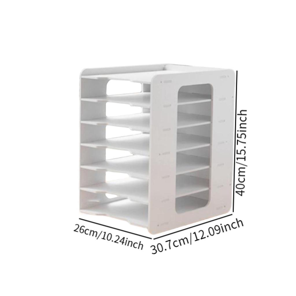 Desk File Paper Organizer Desktop Holder Office Supplies Storage Rack Letter Tray