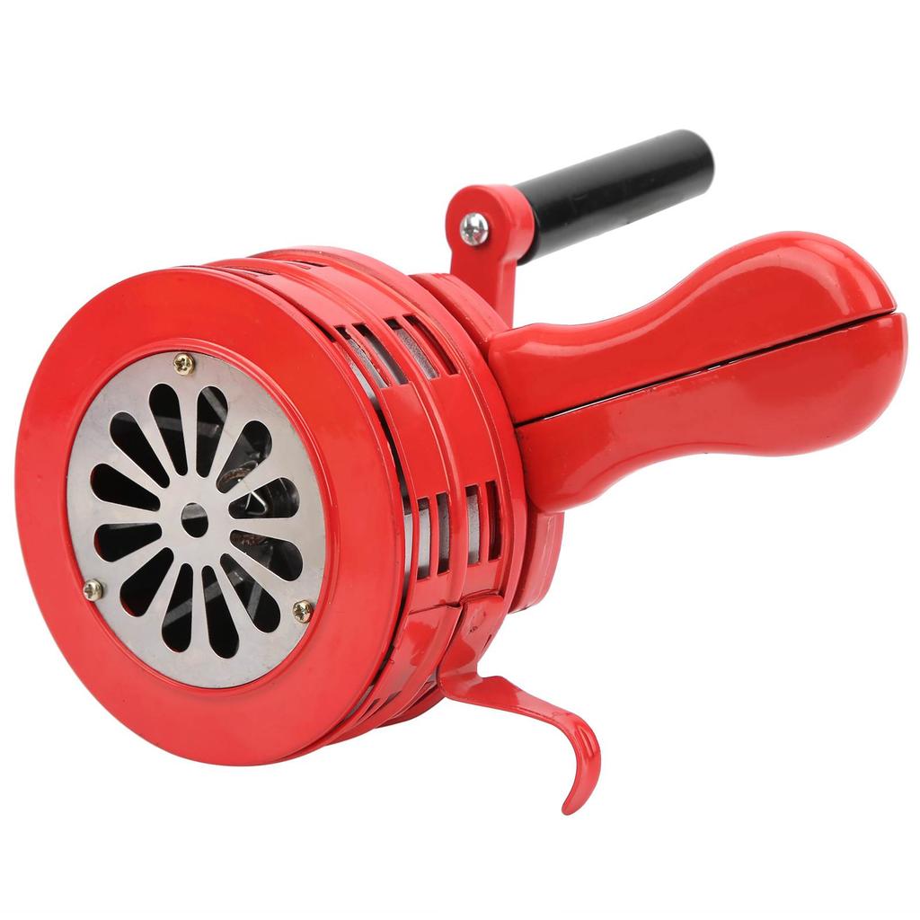 Hand Crank Siren Red Portable Manual Operated Alarm for Schools Troops Alarming 120DB