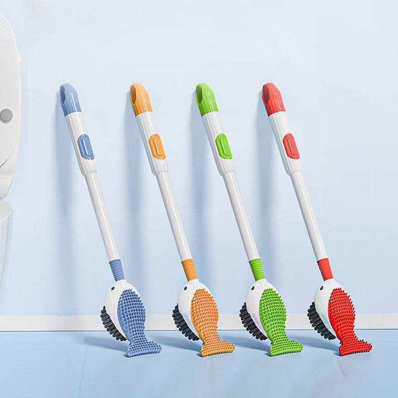 Spray Bálna Folyékony Tapadókorongos WC-kefe Holt Szög Nélkül Szilikon Erős Tisztító Készlet WC Műanyag Kefe