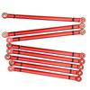 8Pcs Aluminium Alloy Link Rod for SCX10 1 10 Scale 313mm Wheelbase RC Crawler Car (Red))