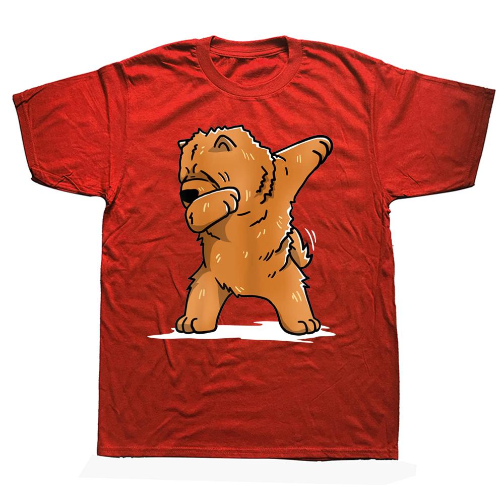 Dabbing Chow Chow Dab Dance Dog T Shirts Graphic Cotton Streetwear Short Sleeve Birthday Gifts Vintage Style Tshirt UnisexF
