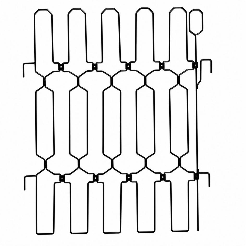 Pressure-Mounted Steel Barrier Lattice-Style Design, Metal pet door, for