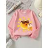 Kids Unisex Crewneck Sweatshirt, Luxury Rhinestone Satin Bow Print Soft Fleece Pullover For Kids Over 4 Years Old