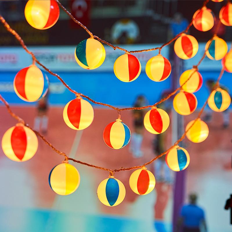 

40 LEDS Sports Ball Indoor Battery Operated Baseball Shape LED String Lights Night Light for Halloween Christmas Home Party 652 1.5m 10leds USB