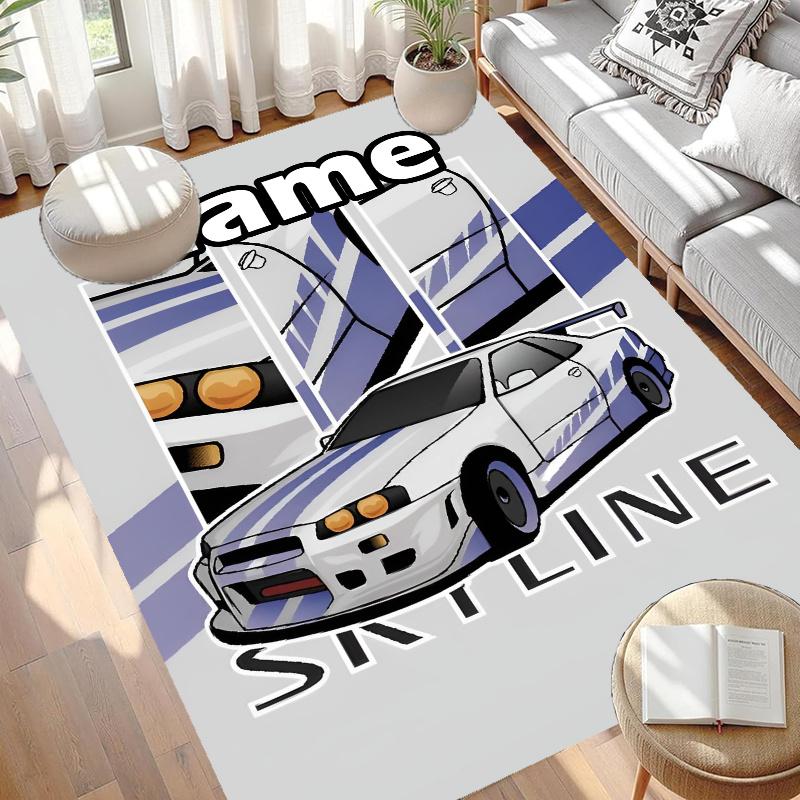 Custom Name Personalized Fast & Furious Print Carpet, Versatile Home Decor Rug, for Playroom, Apartment, Balcony, Entryway, Hallway Gift