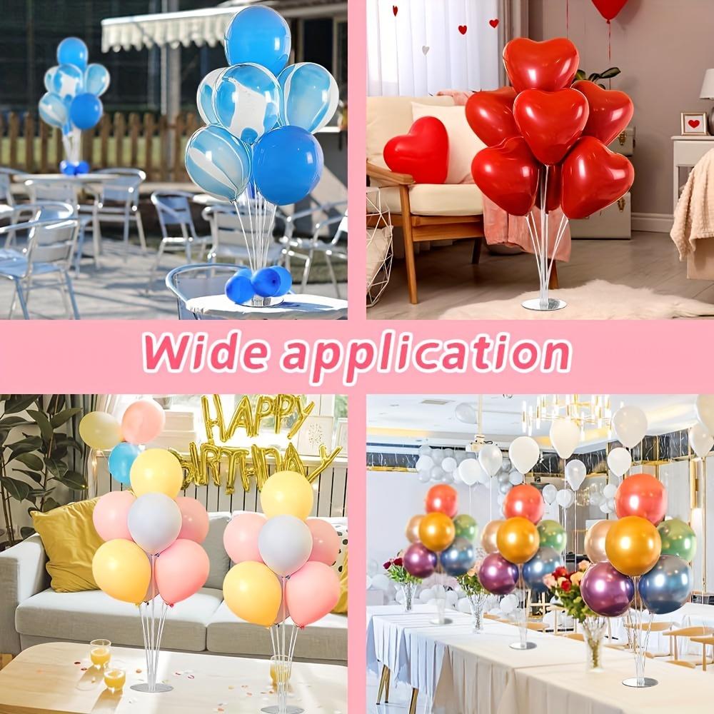 4Set Christmas Table Floating Birthday Balloon Stand Column Balloon Stand With Base Pole For Wedding Birthday Party Decoration