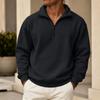 Sudadera con cremallera y forro para hombre, manga larga, con cuello alto y múltiples bolsillos