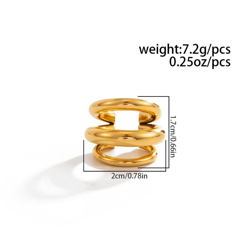 Golded C-shaped Ear Clip Silver No Piercing Earrings Hip Hop Gold Jewelry  Daily