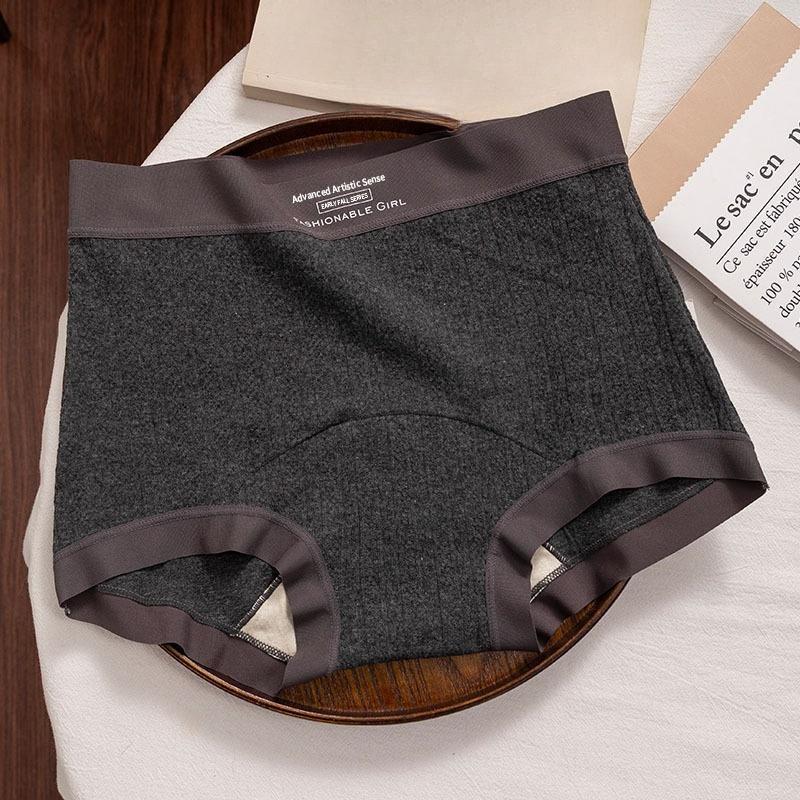 Große Größe Damen Frühling Herbst Reine Baumwolle Nahtlos Vollumwickelnd Mittlerer Oberschenkel Niedrige Taille Gerades Bein Unterwäsche